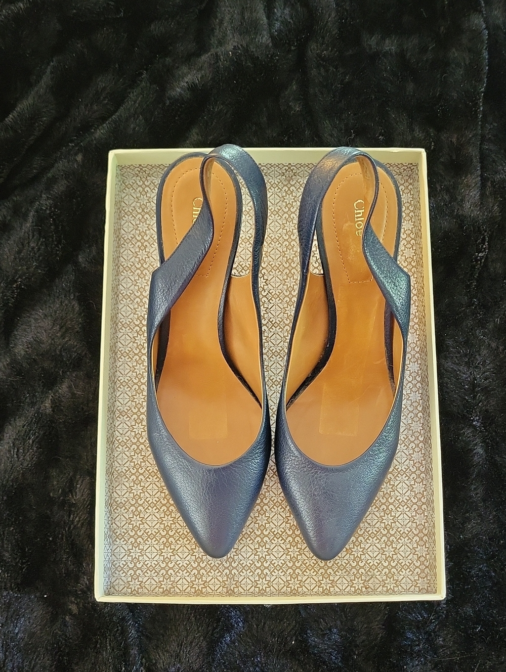 Chloe Blue Slingbacks EU38.5